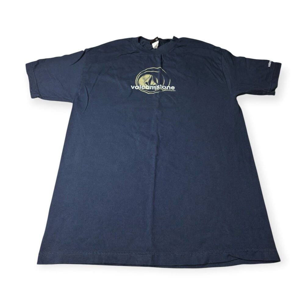 Volcom Navy Blue Logo T-Shirt Size Large Shirt Skater VTG Rare